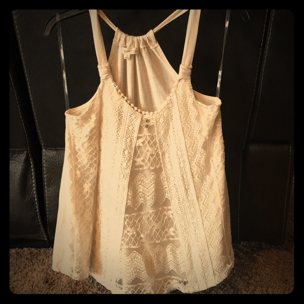 Sleeveless beige top
